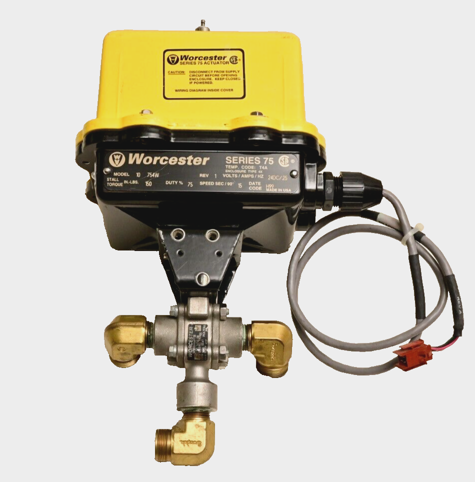 Worcester Series 75 Model 10 754W Electric Actuator Valve 1/2DS4466PTSE Swagelok