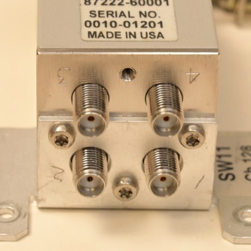 Agilent 87222-60001 26.5GHz Microwave Switch Coaxial SMA w/ Mount & Cable