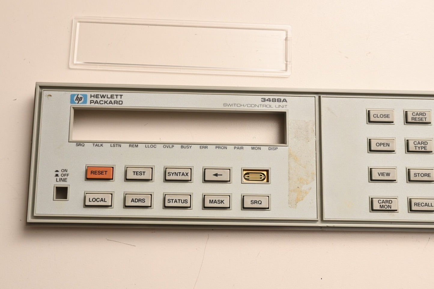 HP 3488A Switch Control Front Panel Buttons Gold PCB