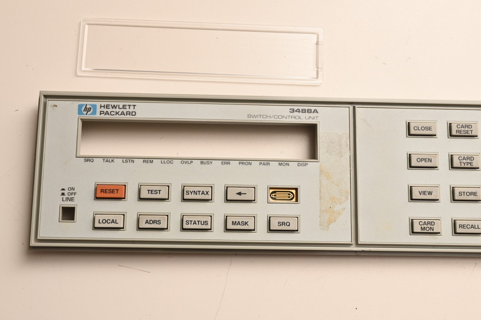 HP 3488A Switch Control Front Panel Buttons Gold PCB