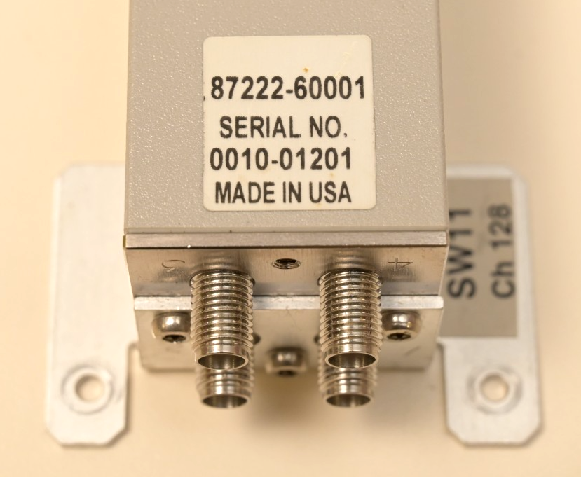 Agilent 87222-60001 26.5GHz Microwave Switch Coaxial SMA w/ Mount & Cable