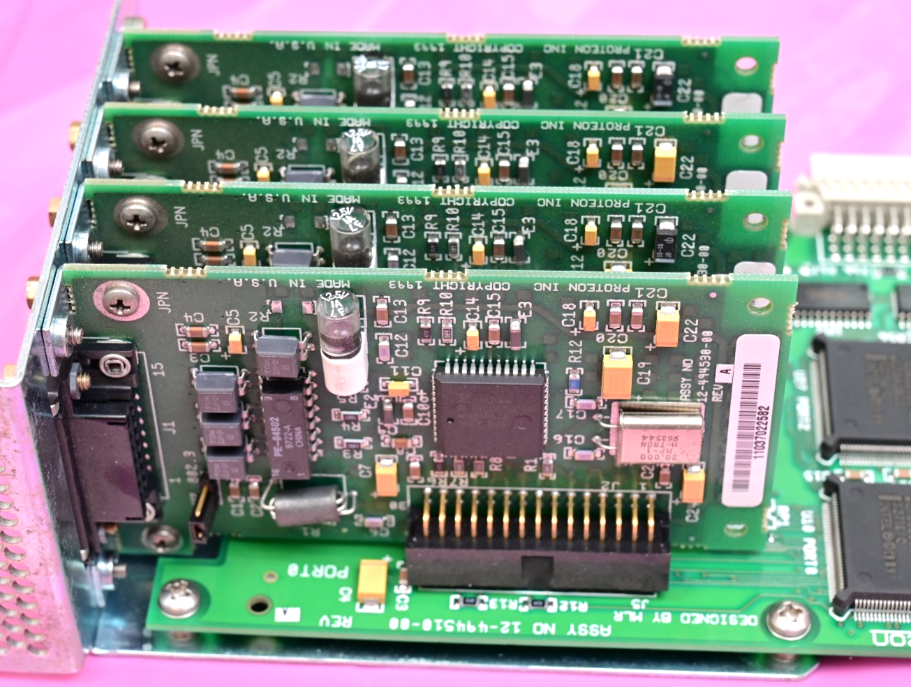Proteon ProNET CNX 500 Router Quad Ethernet Card P4517-02 Vintage 1993 12494-510