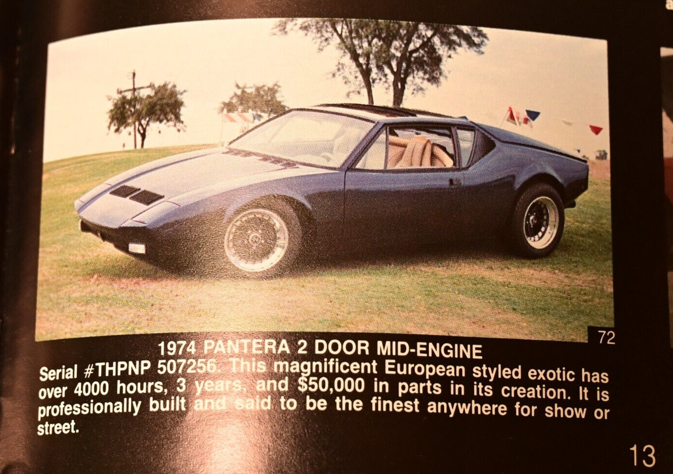 James C. Leake Antique & Classic Car Auction Catalog 1983 Pantera 300SL XP819