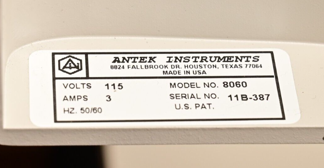 Antek Instruments 8060 HPLC CLND Nitrogen Specific Detector w/ Manual & Spares