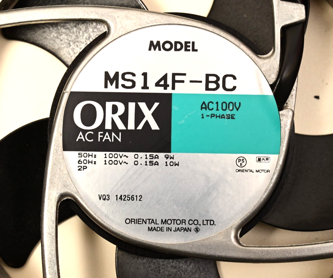ORIX AC Fan w/ Grilles & Mounting Plate MS14F-BC Oriental Motor Japan 100V 10W