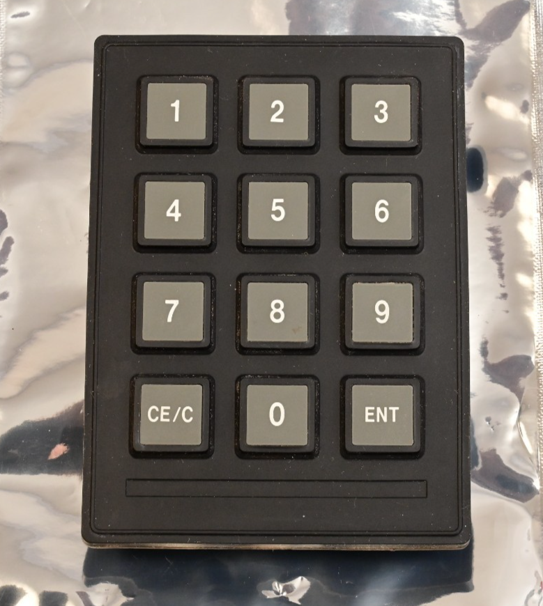 Keymat Technology Surface/Flush Mount Rubber Keypad 12-Button 0-9 Numeric Entry