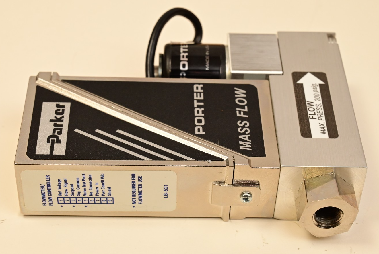 Parker Porter Mass Flow Meter Controller 23142-500 Oxygen 500mL/min 200psig