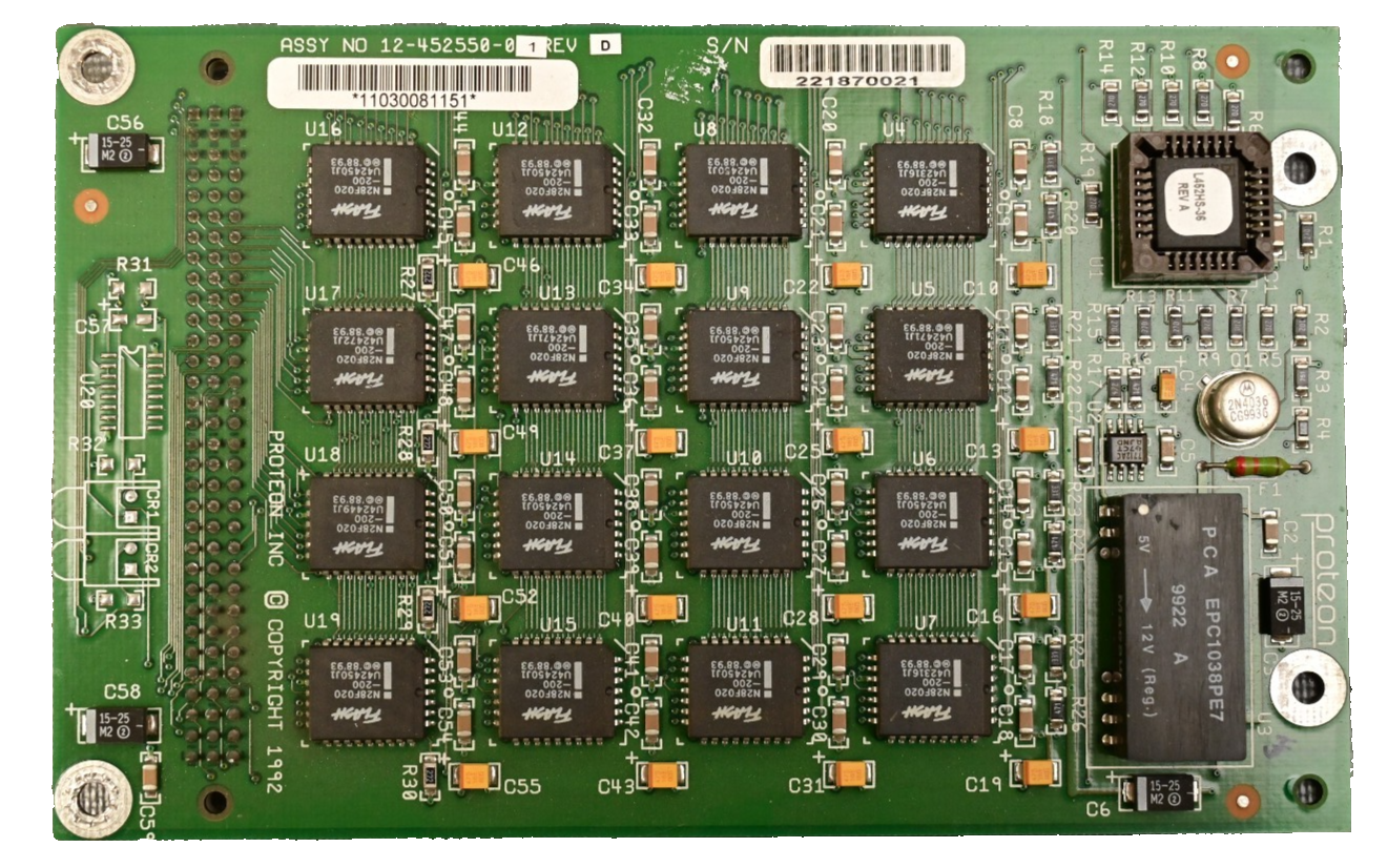 Proteon ProNET CNX 500 Router Flash Board Vintage 1992 12-452550 Intel N28F020
