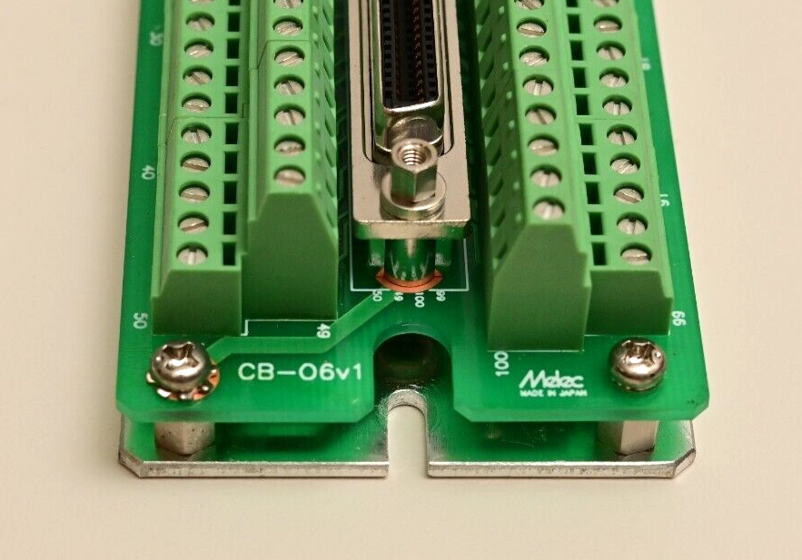 Melec CB-06v1 100-Pin Mini D 0.05" MDR Breakout Board Terminal Block Contec PIO