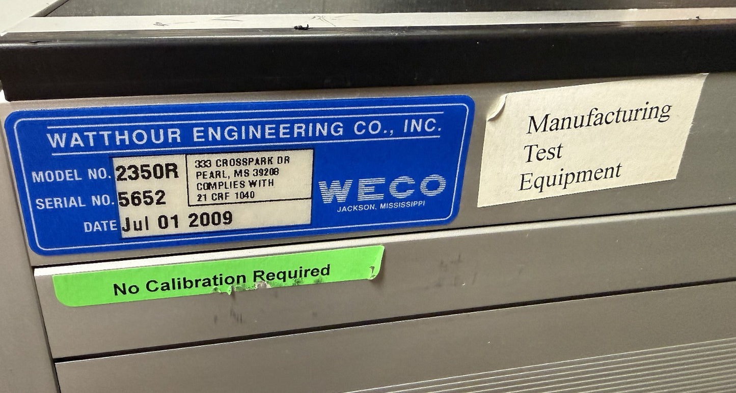 Watthour Engineering WECO 2350-R 3-Phase Turbo Test System w/ QTY 6 Radius RD-20