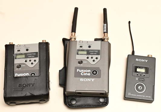 Sony Wireless Microphone UHF Transmitter & Receiver Tuner Lot WRT-822 WRR-861