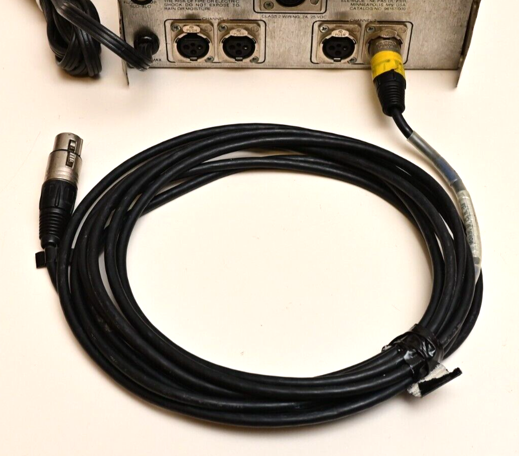 Telex PS-2L 2-Channel Power Supply Intercoms XLR Connectors 24V w/ 15ft Cable
