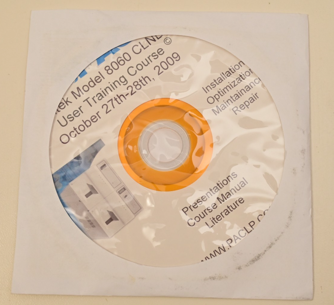 Antek Model 8060 Nitrogen Specific HPLC Detector Training Course CD-ROM