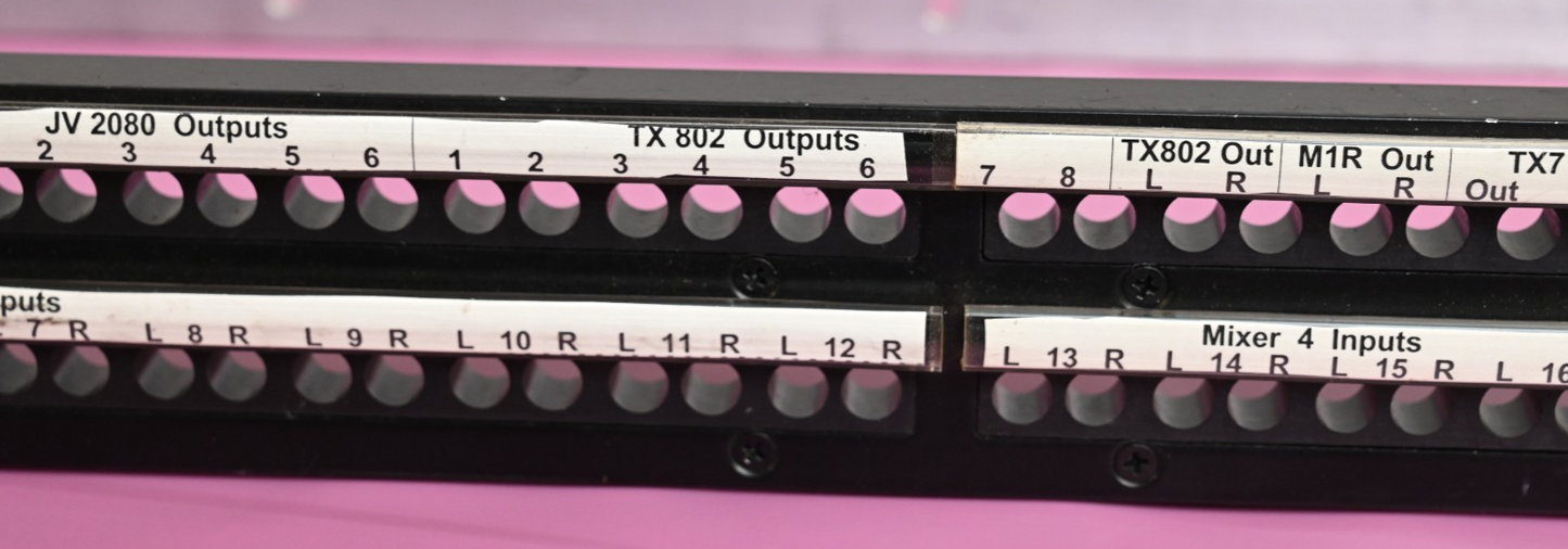 ADC PJ-739 Patchbay Empty for 96x PJ839 Bantam Audio Jack Rack Mount 1U