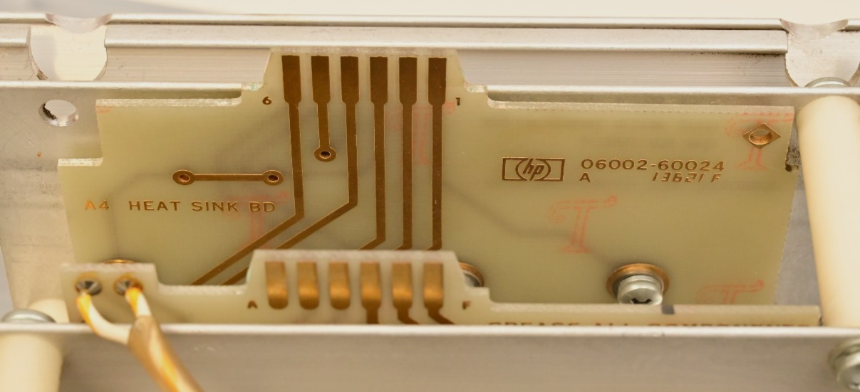 Vintage Hewlett Packard 6002A Dual Heatsink Assembly RCA Power Transistors Gold