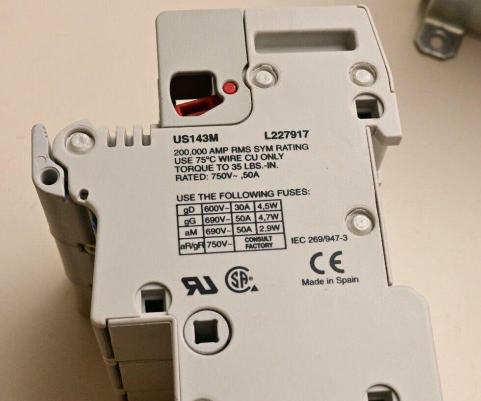 Agilent 6692A 3-Phase Fuse Circuit Breaker Assembly w/ Power Entry Cover 750V