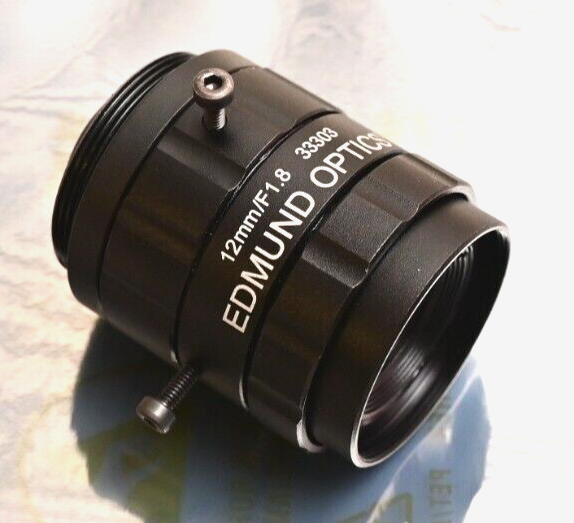 Edmund Optics Model 33-303 UC Series C-Mount 12mm f 1.8 Machine Vision Lens