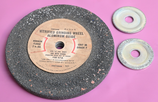 Craftsman Vitrified Grinding Wheel 6" x 0.5" 1/2"-Shaft Grit 36 Aluminum Oxide
