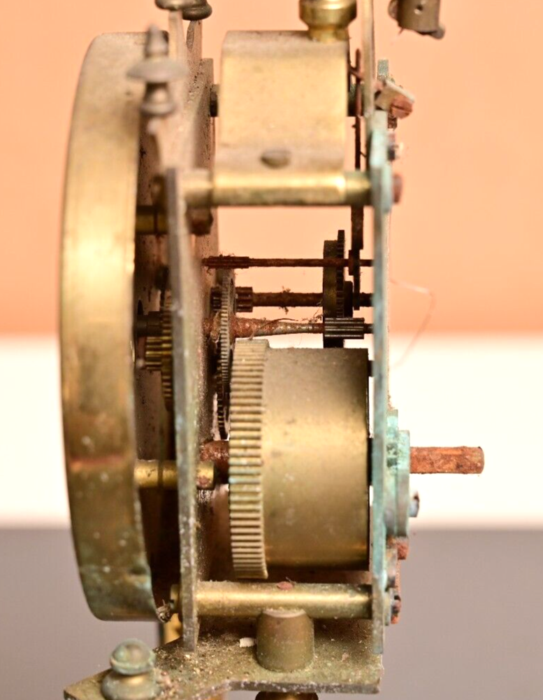 Schatz 400 Day Clock Parts ~1950s Germany Flaking Paint, Decrepit