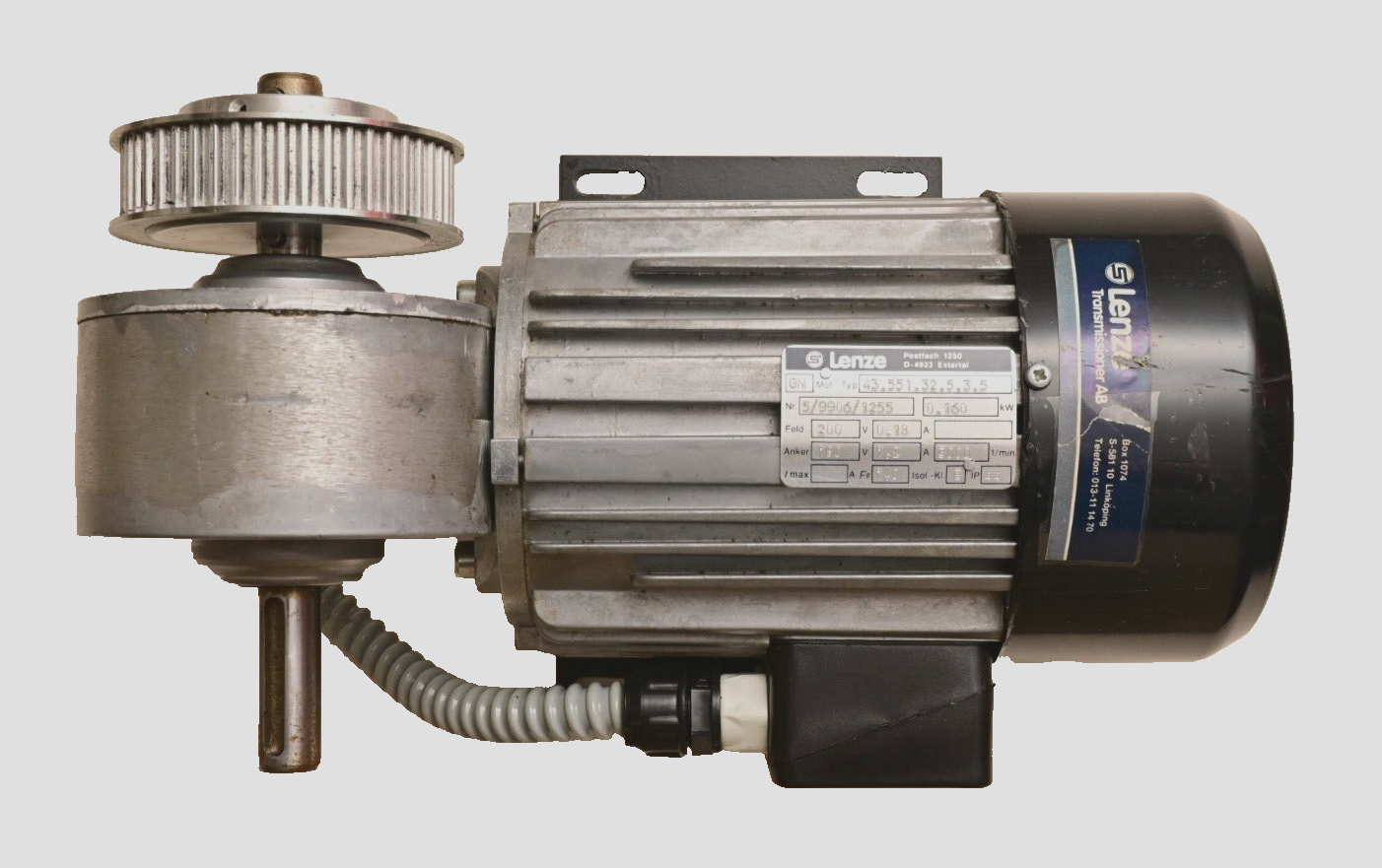 Lenze Right Angle Gearmotor 43.551.32.5.3.5 0.16kW Dual Output Gearbox 3000RPM