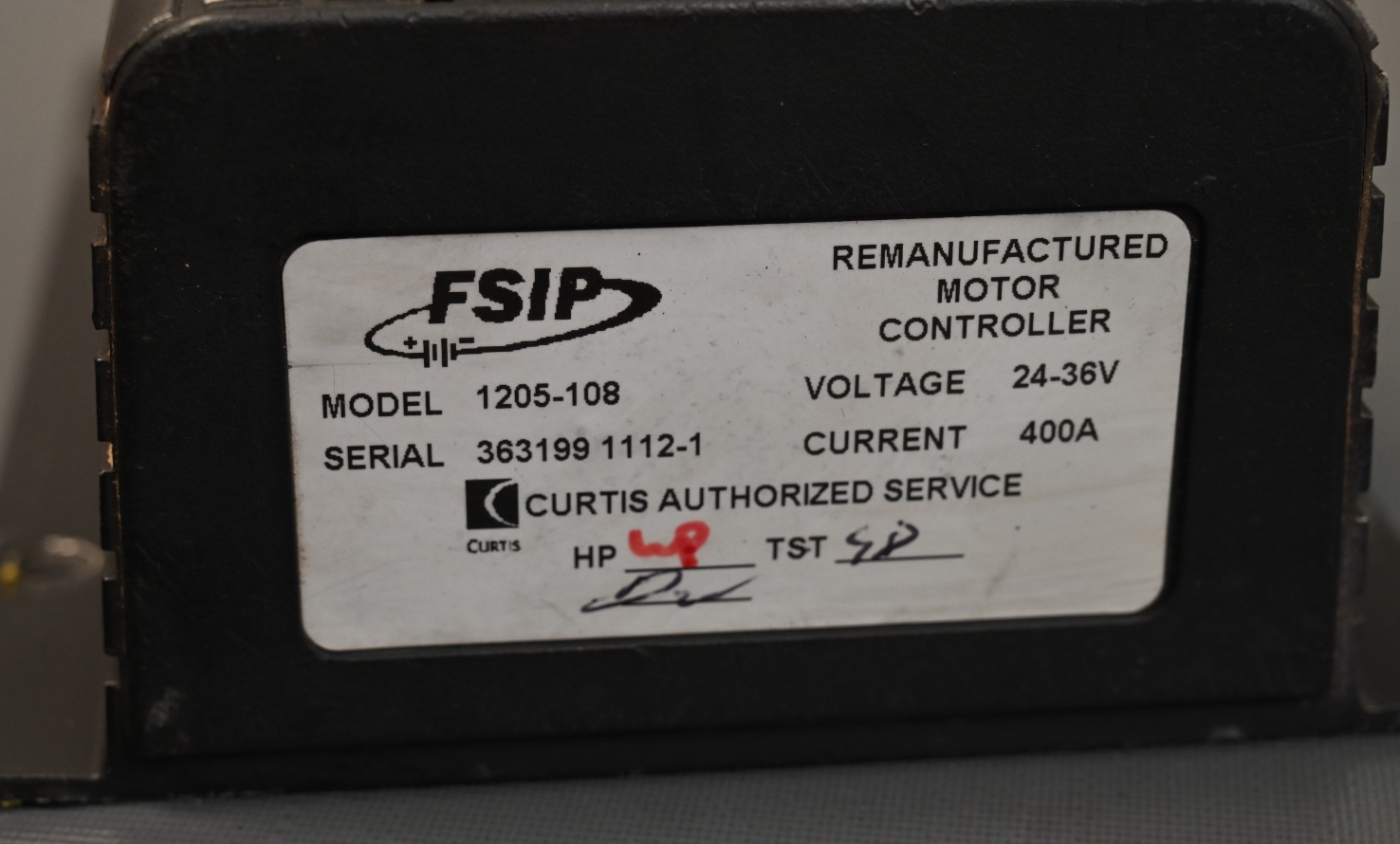 Curtis/FSIP 1205-108 Motor Controller for Golf Cart 24-36V 400A Taylor Dunn Cart