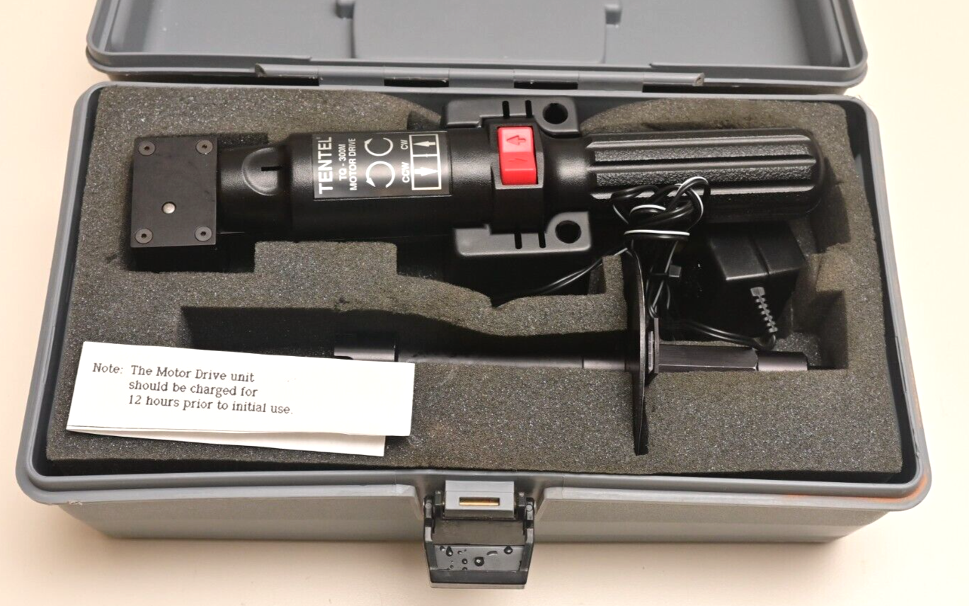 Tentel Model TQ-300M +/- 300 gm-cm Dial Torque Gauge Motor Drive, Charger, Case