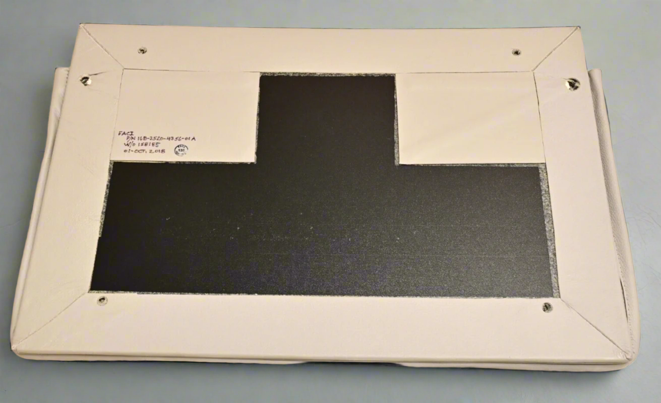 Private Jet 20"x13" Gray Leather Literature Pocket Assembly Gulfstream G550 NIB