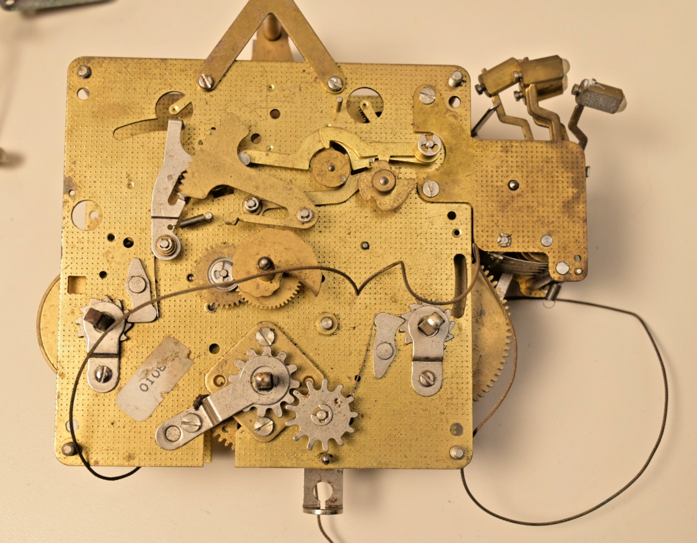 Lot of 3 Antique Brass Howard Miller Clock Movements A C 83 7.7lbs Total