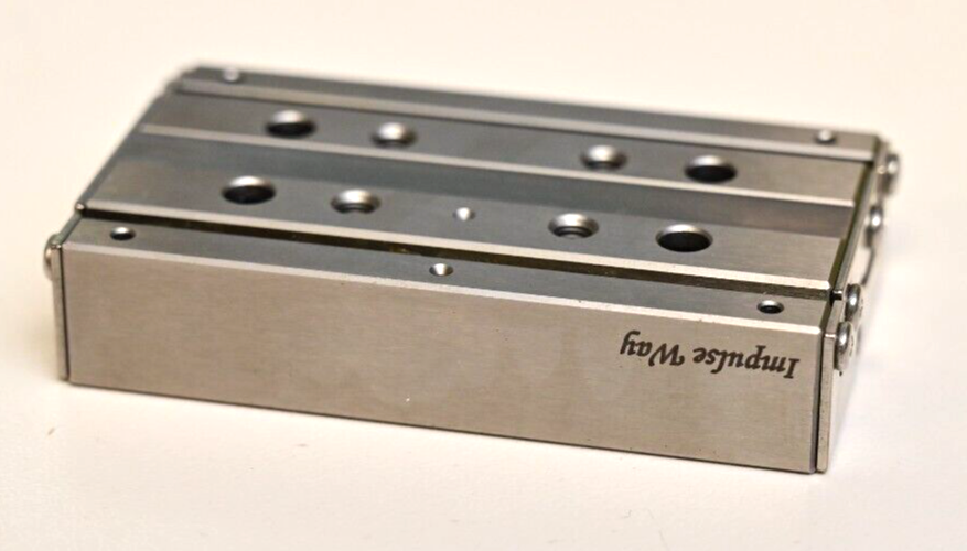 Impulse Way Precision Linear Stage/Bearing 2-Way Motion ~50mm Travel Stainless