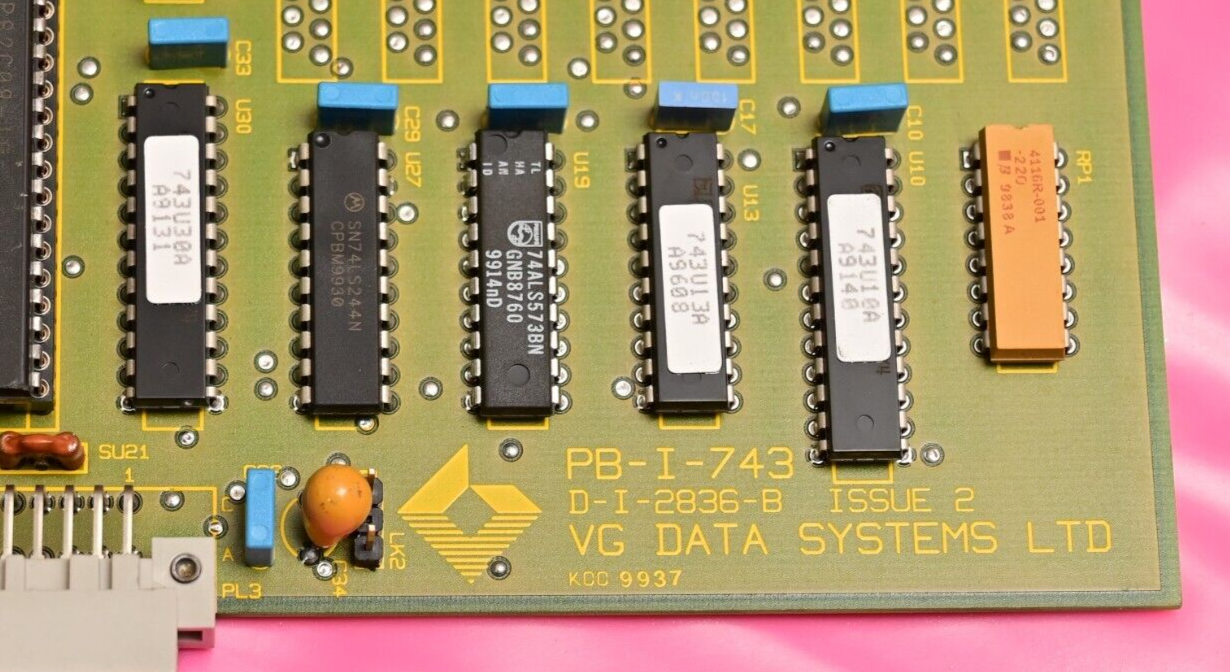 VG Data Systems PB-I-743 Vintage Schroff VME Style CPU Board N80C186 P82C08-10