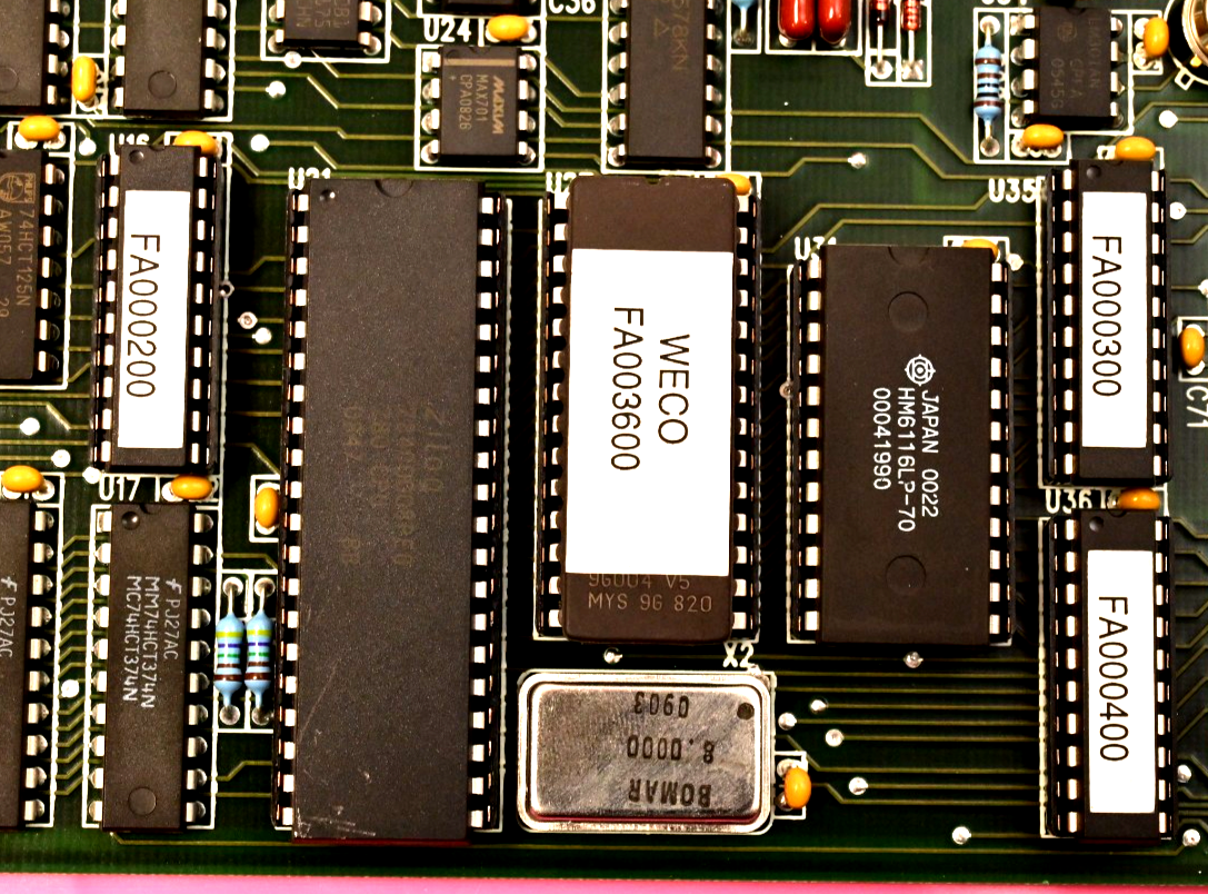 Watthour WECO 2350R PB000503 Zilog Z80 CPU PC Board BB017202 Analog Devices ICs