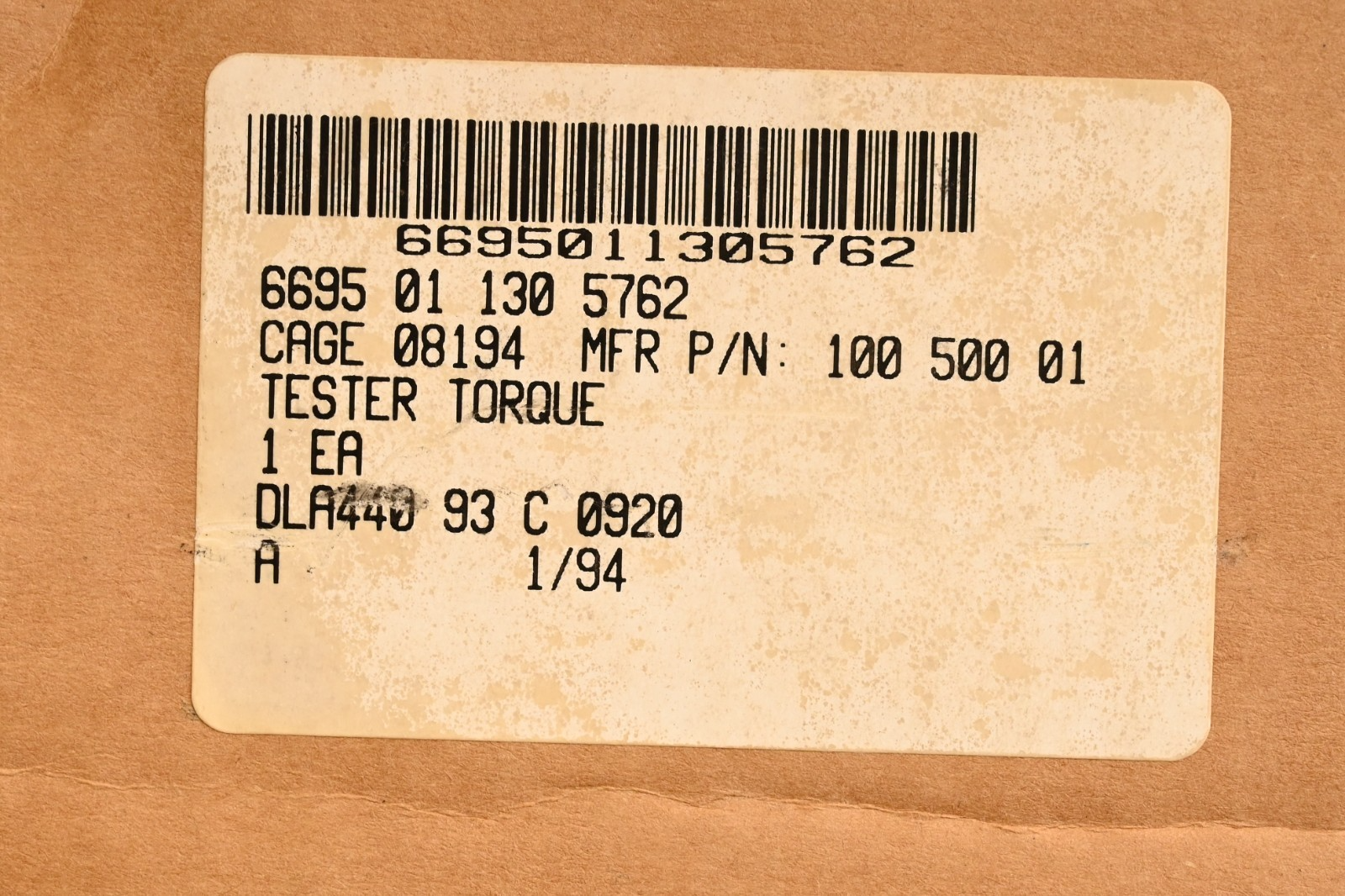 Consolidated Devices CDI Torque Wrench Tester 100/500 OI Oz-In Military Surplus