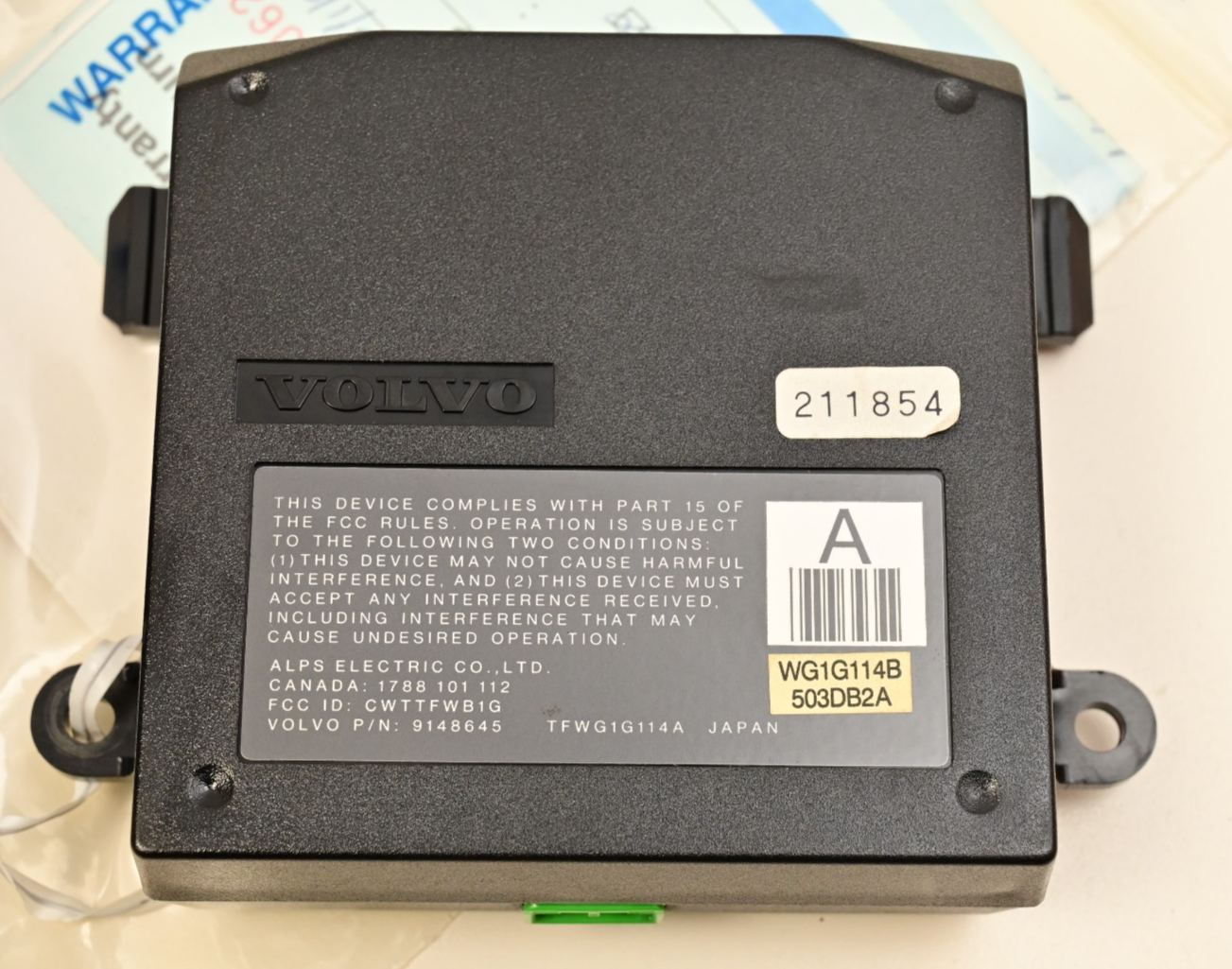 Volvo 850 Remote Receiver 9148645 ALPS WG1G114B NIB Warranty Return *See Notes*