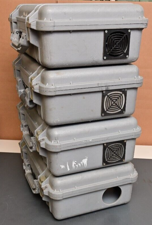 QTY 4 Modified Pelican 1500 Cases Equipment Enclosures BVS Gator Parts Lot