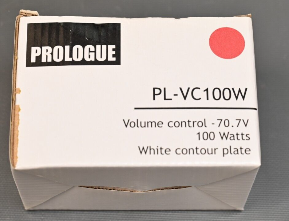 PROLOGUE Volume Control PL-VC100W 100 Watt 70.7V Decora Plate Pro A/V Surplus