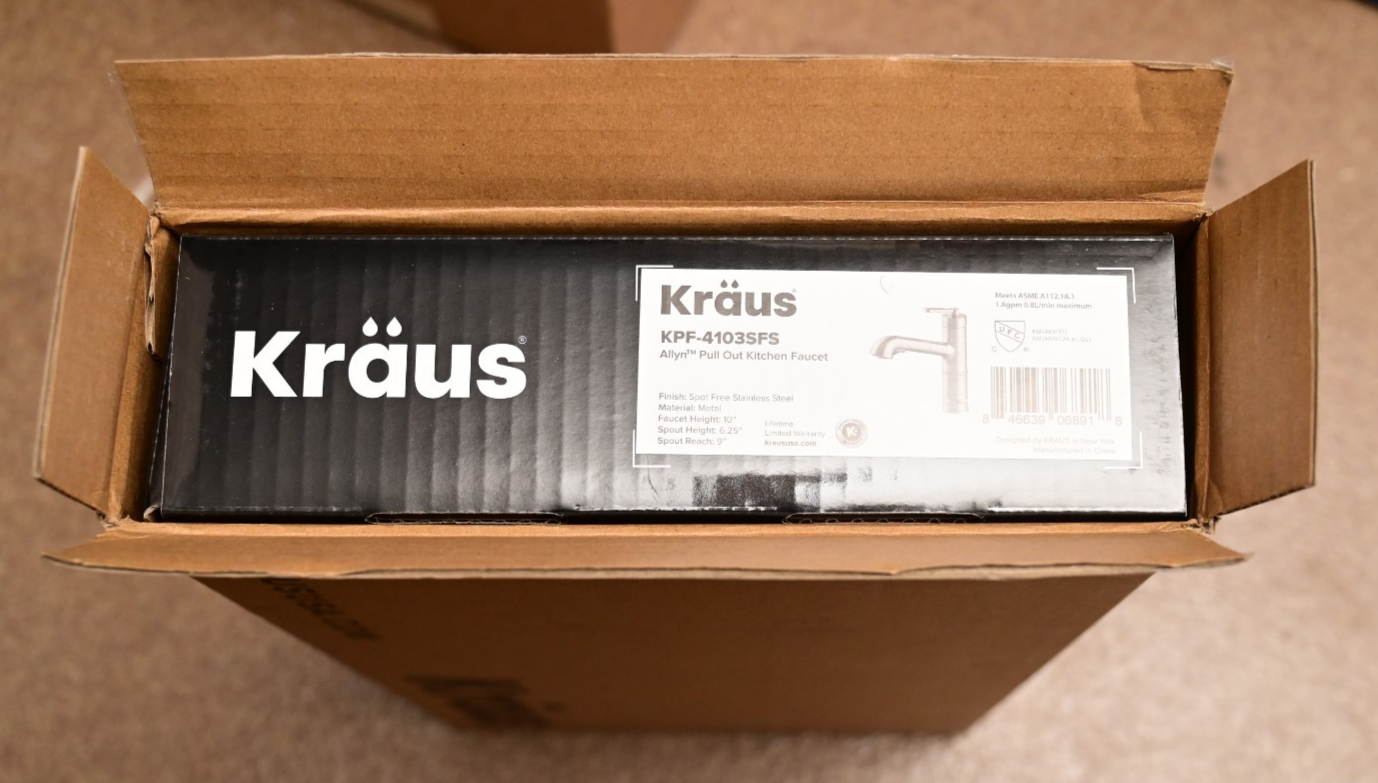 Kraus KPF-4103SFS Allyn Pull Out Kitchen Faucet Stainless Steel *MISSING HEAD*
