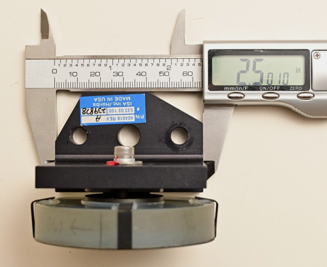 ISA Inc / Horiba Mounted 70mm Diameter Concave Mirror 404018-A UV Spectrometer
