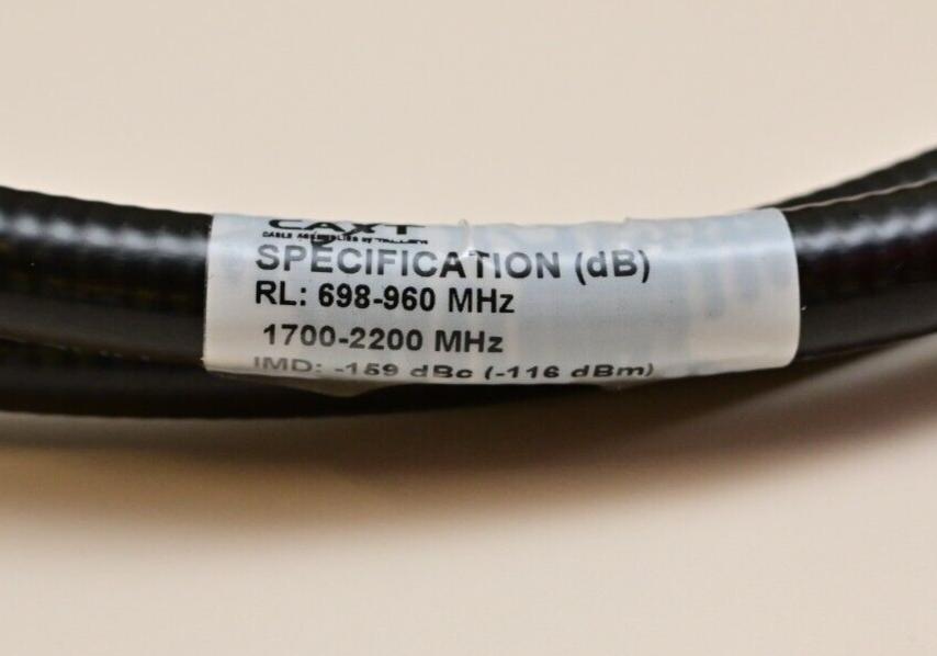 CAXT 6ft RF Coaxial Cable 7-16 DIN-male R/A to 4.3-10 DIN-female JMA *LOW PIM*