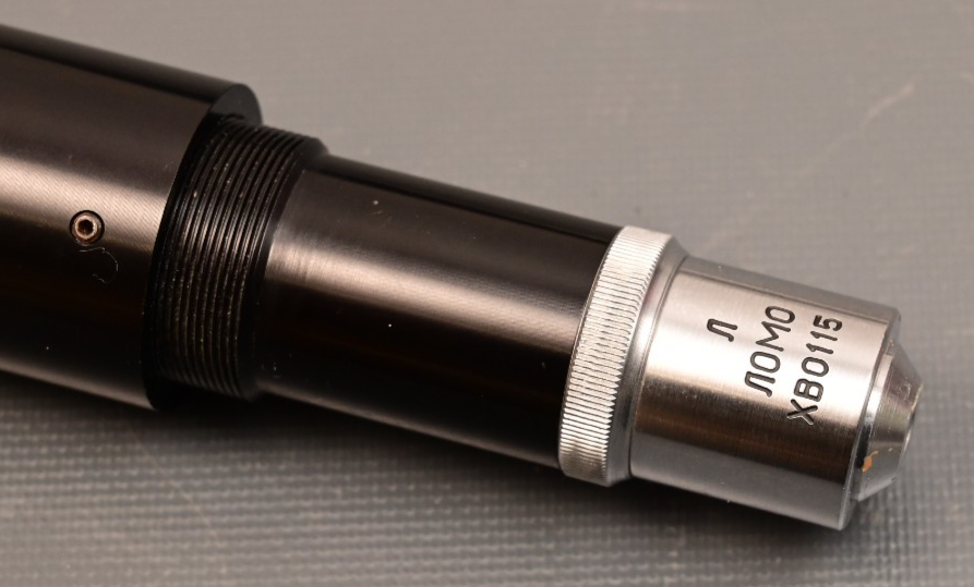 LOMO XB0115 Microscope Objective with Tube Adapter RMS/C-Mount Soviet Lens