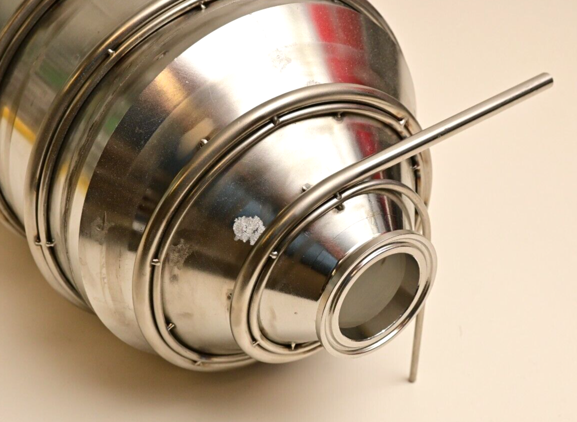 4L Stainless Chilling Vessel Reducer 6" to 1.5" Flange Sanitary Condenser Coil