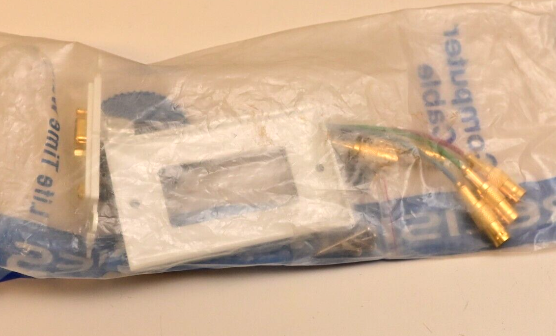 ACV Cables Gold Plated HD15 VGA to BNC Decora Plate A/V Adapter w/ 3.5mm Audio