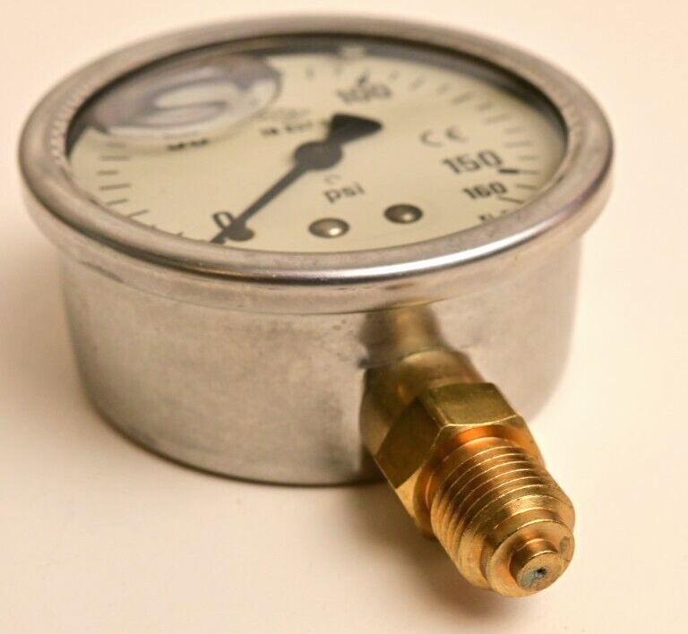 PAKKENS 160 PSI (11 bar) Oil-Filled Bourdon Tube Pressure Gauge TSE EN 837-1
