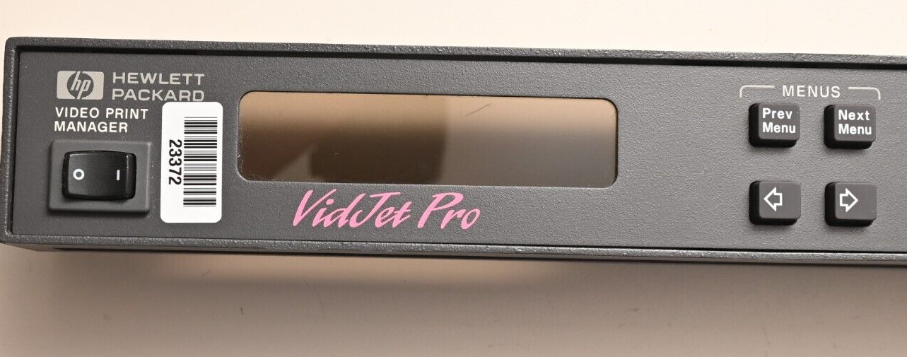 HP VidJet Pro Frame Grabber Print Controller Front Panel Buttons
