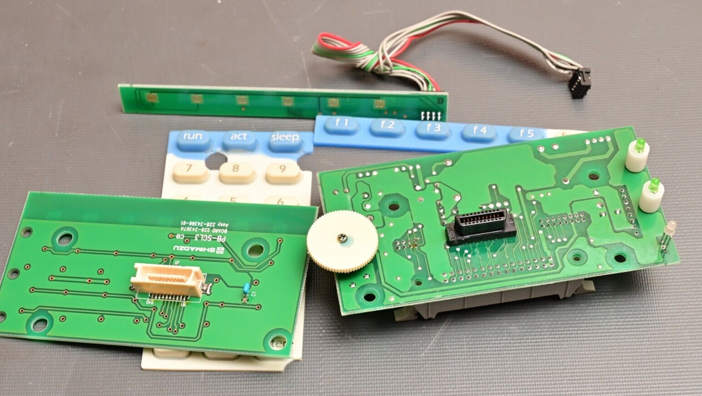 Shimadzu SCL-10A Front Panel Keypad PCBs & Buttons w/ TDK PCU-554 LCD Inverter