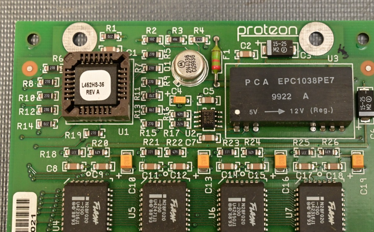 Proteon ProNET CNX 500 Router Flash Board Vintage 1992 12-452550 Intel N28F020