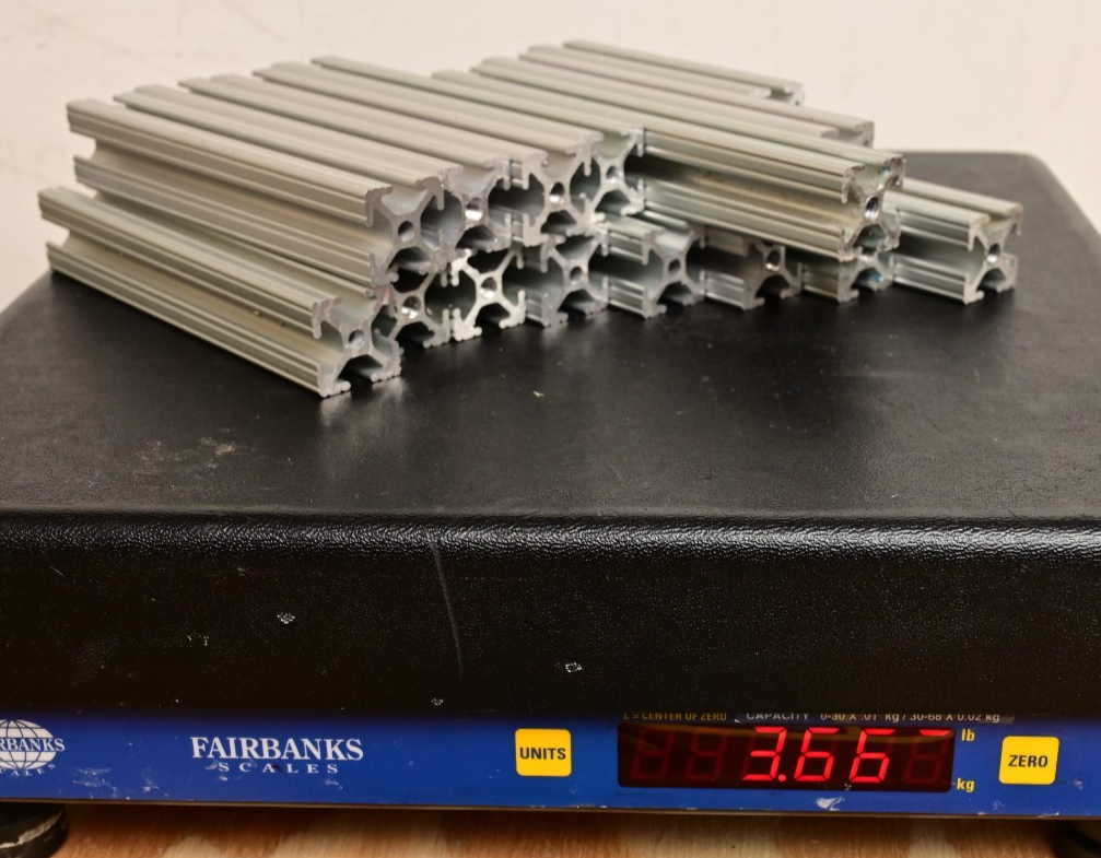 QTY 15 T-Slot 80/20 Style Aluminum Extrusion 1"x1" Short Lengths 4" to 7" 3.6lb