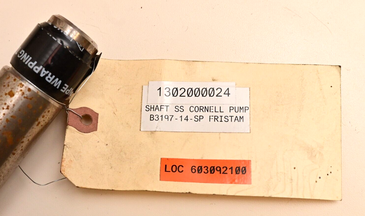 Cornell SS Fristam Pump Shaft B3197-14-SP Surface Rust