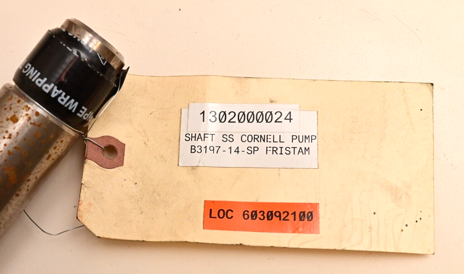 Cornell SS Fristam Pump Shaft B3197-14-SP Surface Rust