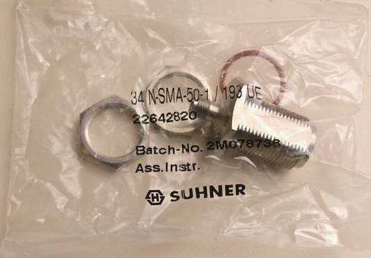 LOT OF 10 HUBER SUHNER N-female/SMA-female Bulkhead Adaptor LIST $145 EACH!