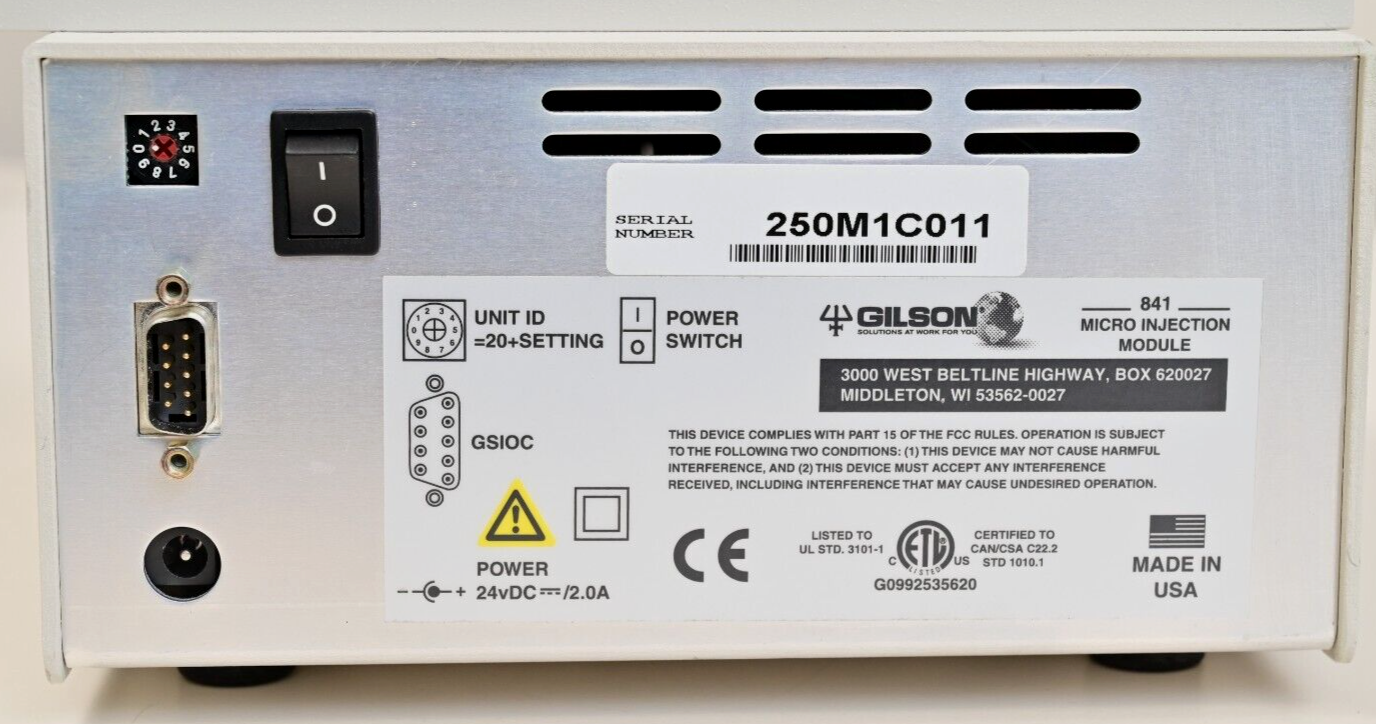 Gilson 841 Micro Injection Module for Gilson 215 Liquid Handler HPLC Rheodyne